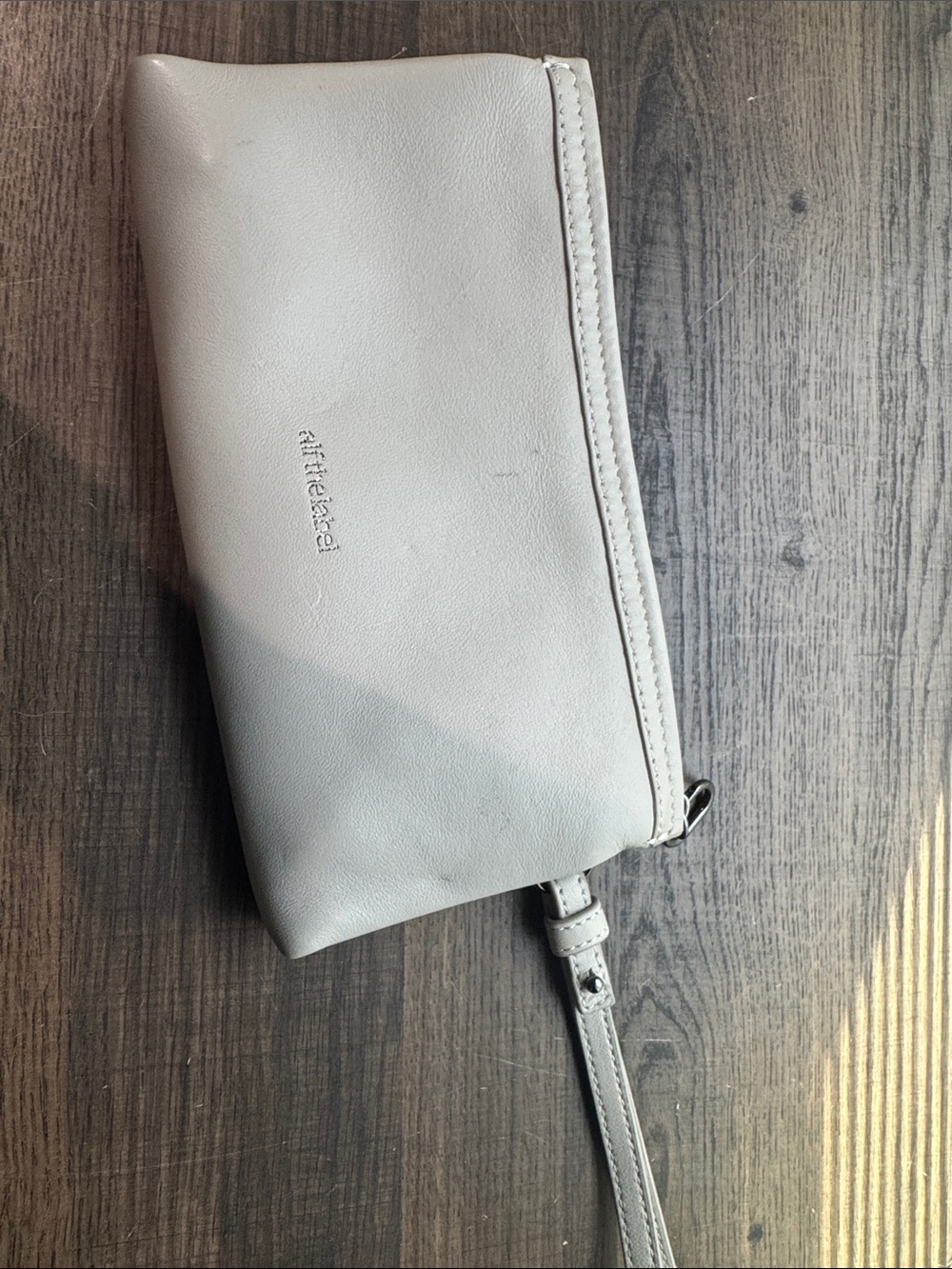Alf the Label Anita carry-all pouch Moon (Light Gray) with gunmetal